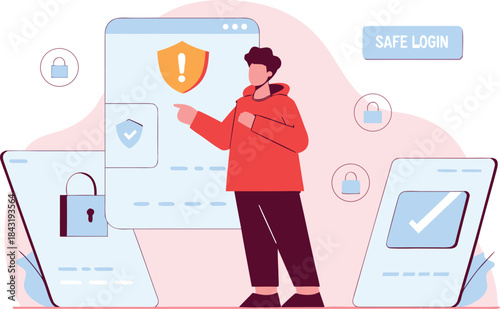 Ensure digital safety with secure logins and data protection, safeguarding your online privacy with advanced cybersecurity features for peace of mind