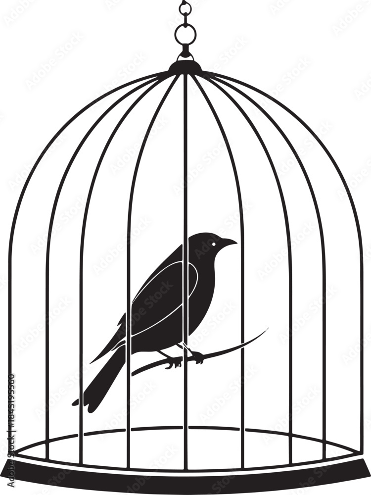 Fototapeta premium bird in cage
