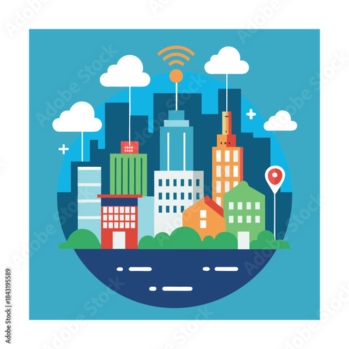 Smart City Future Technology Concept