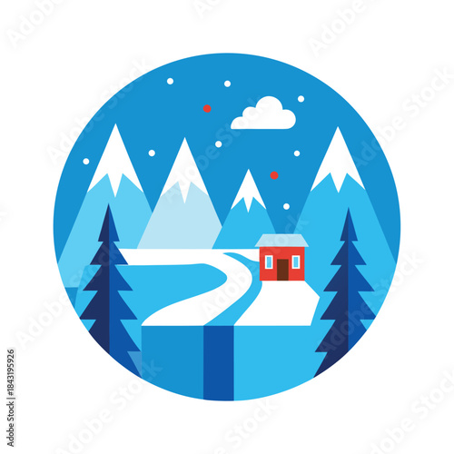 Winter Travel Adventure Concept