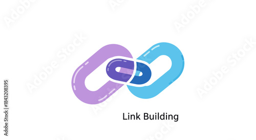 Interconnected Link Building Symbol Representing Connection and Growth.
