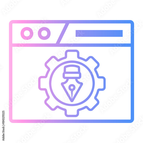 art studio Line Gradient Icon