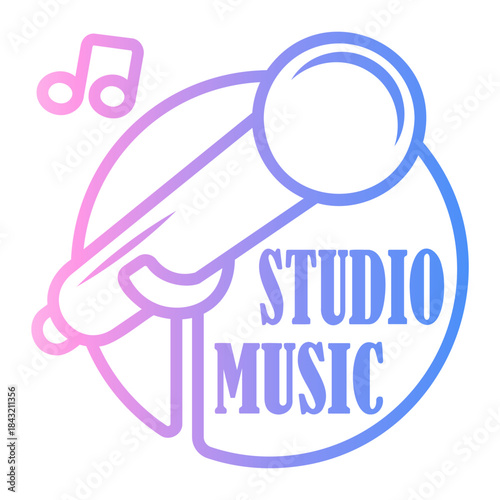 art studio Line Gradient Icon