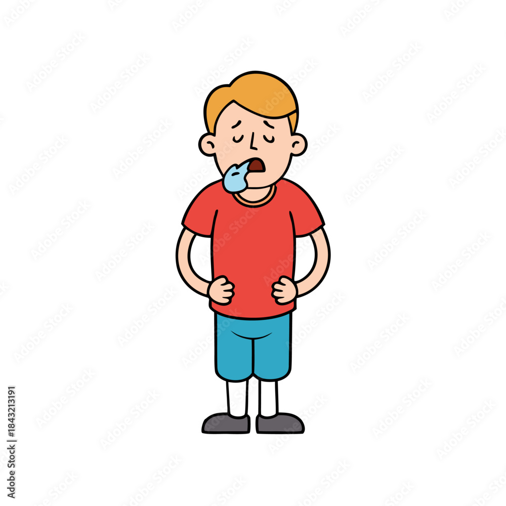 Obraz premium man in red shirt