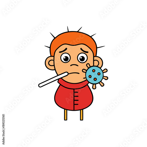 fever vector art on white background 