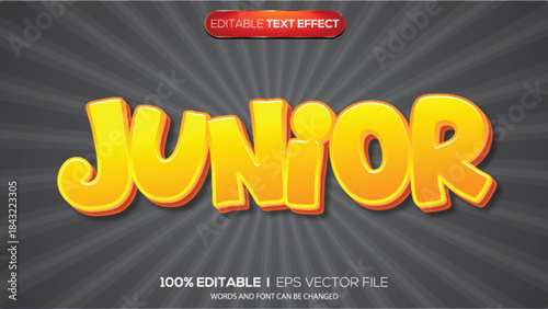 3d text effect junior theme