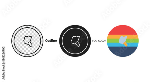 Megaphone icon variations in different styles