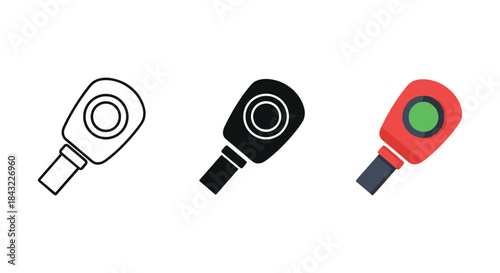 Traffic light icons in different colors and styles