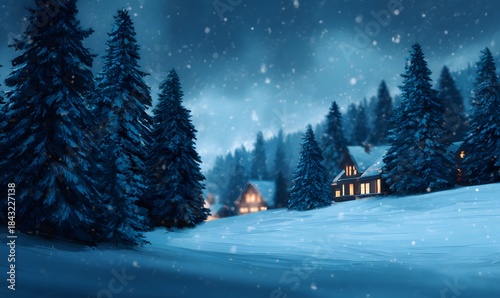 winter christmas background, generation AI 