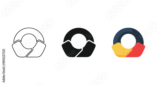 Logo design variations for brand identity