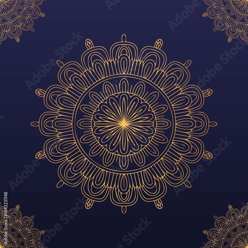 luOrnamental geometricxury  mandala pattern vector design. 