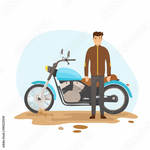 motocykl na białym tle