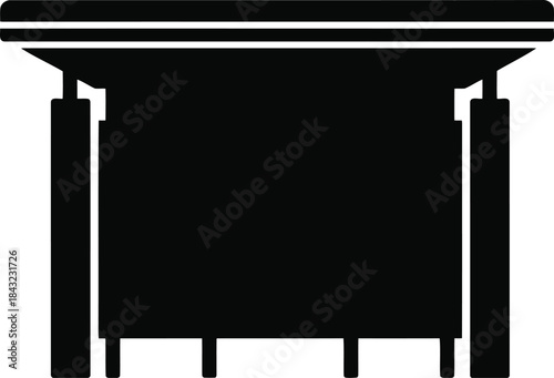 Minimalist Black Table Design for Modern Interiors, Stylish Furniture Piece for Contemporary Living Spaces and Home Decor