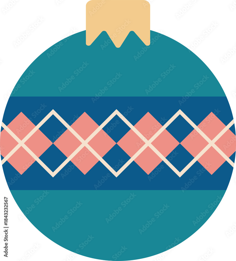 Fototapeta premium Christmas ornaments illustration