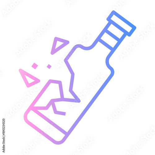 damage Line Gradient Icon