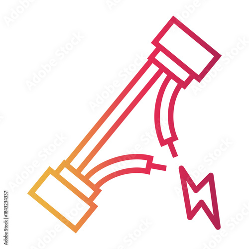 damage Line Gradient Icon