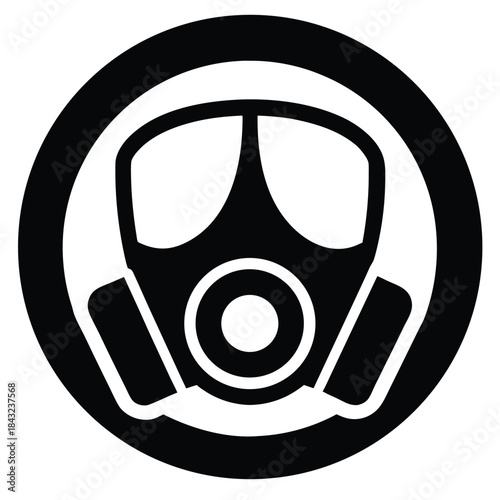 Mask respirator smoke icon flat vector illustration