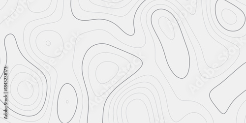 Monochrome Seamless Terrain Elevation Lines Inspired by Classic Topographic Maps with Minimal Vintage Aesthetic