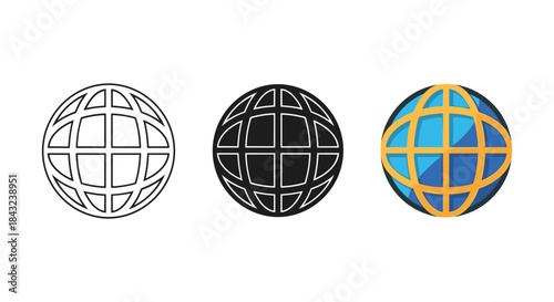 Global network icons representing international connectivity