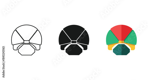 Different versions of a simple logo design