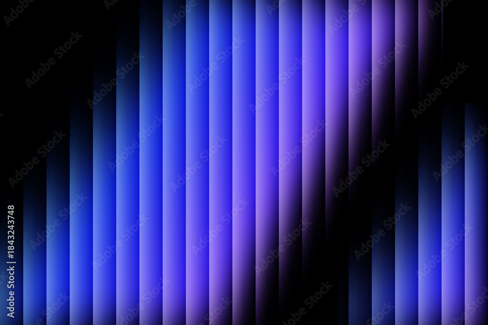 Obraz premium Abstract Ribbed Glass Background Blue Effect, Futuristic fractal pattern holographic background 13