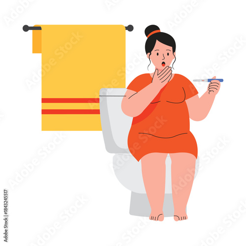 Positive Test Vector Flat Illustration EPS 10 File