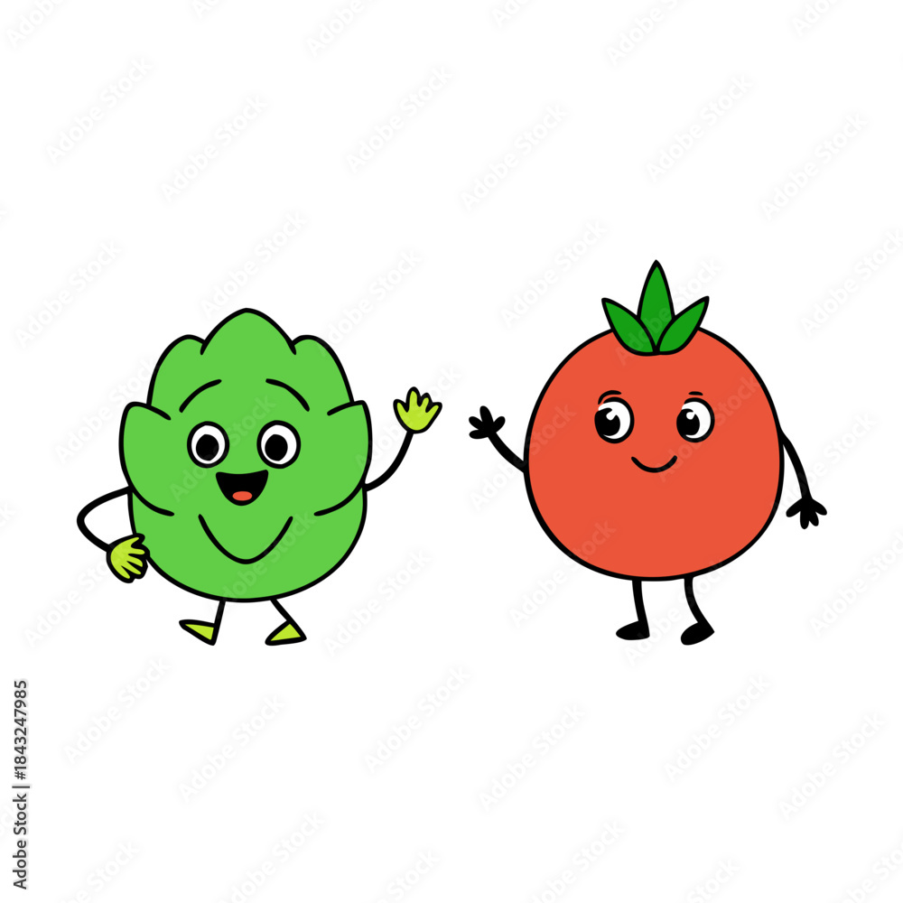 Obraz premium funny cartoon fruit
