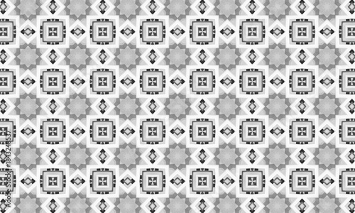 Black and White Seamless Pattern. Repeating Background. Textile. Fabric. Monochrome Wrapping. Digital Paper