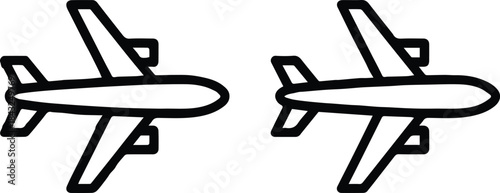 airplane twin icon minimal aviation logo for transport and flight