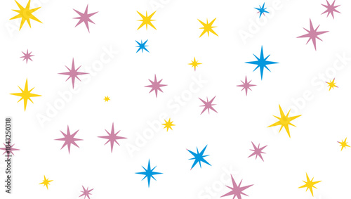 Sparkling Symphony: A vibrant array of radiant stars scattered across a vast canvas, each one dancing with its own unique hue, creating a celestial ballet of color and light.