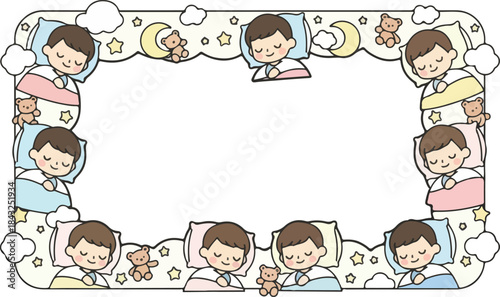Sleeping kids frame
