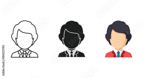 Different user avatars in various styles