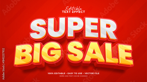Super big sale text effect, editable text style effect