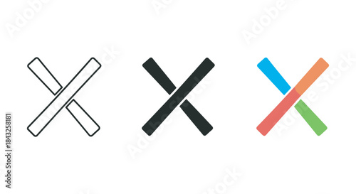 Different styles of cross symbols