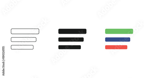 Colorful menu icons representing options and choices