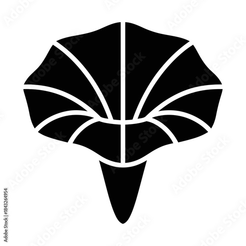 morning glory flower glyph icon