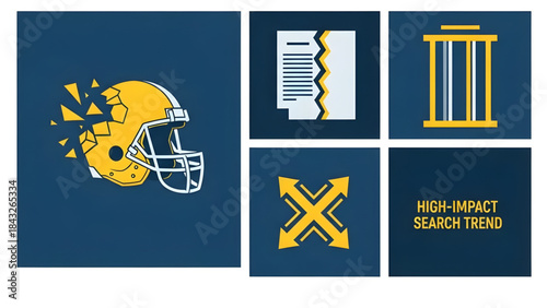 Dynamic visual metaphors illustrating significant search trends and digital insights, capturing evolving information and market shifts through abstract graphics