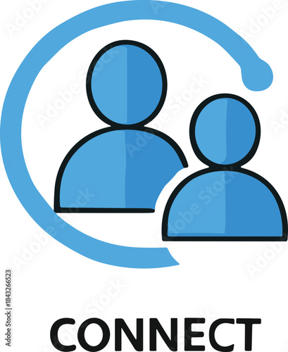 Connect icon vector partnership collaboration teamwork networking social relationship users
