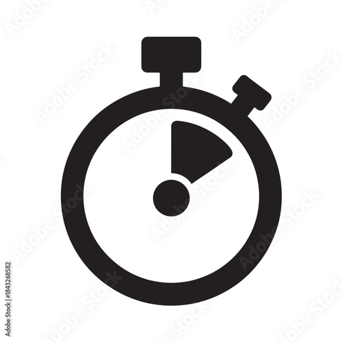 Stopwatch Icon in Simple Flat Design with Black Color on White Background for Timing and Urgency Free Download Stopwatch Icon in Simple Flat Design with Black Color on White Background for Timing and Urgency - GFXLoad