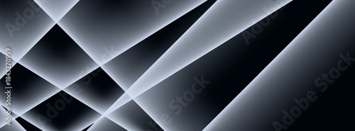 Slika na platnu Dark grey dynamic abstract vector background with shadow