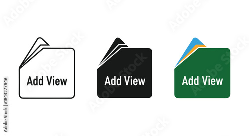 Add view button icons in different colors and styles