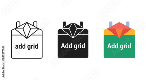 Add grid icon set in various color schemes