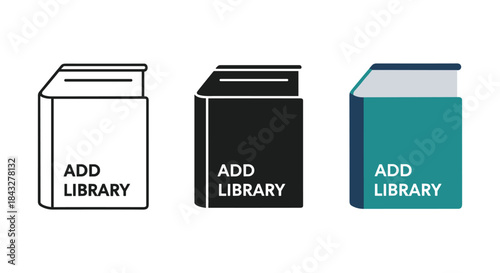 Add library book icons in different colors