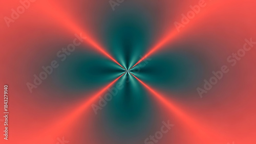 Abstract Radial Gradient Burst Background with Symmetrical Light Rays and Modern Color Contrast