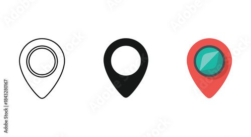 Free Download Set of map pointer icons in different style - GFXLoad