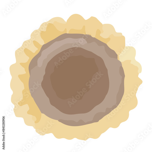 やさしいひまわり水彩シリーズ｜ひまわりの花（単体） / Gentle Sunflower Watercolor Series – Sunflower Flower