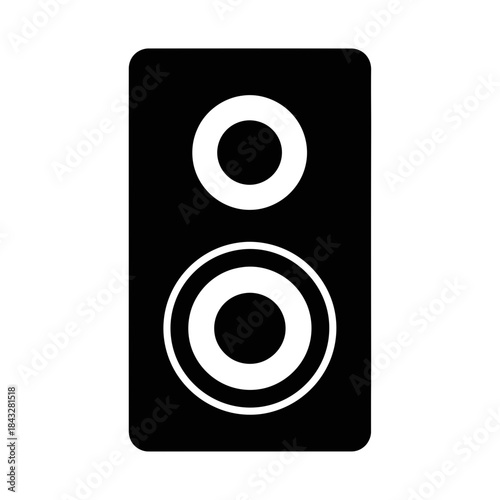 audio speakers isolated on white