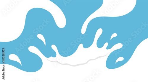 Milk splash line art vector. Dairy liquid illustration