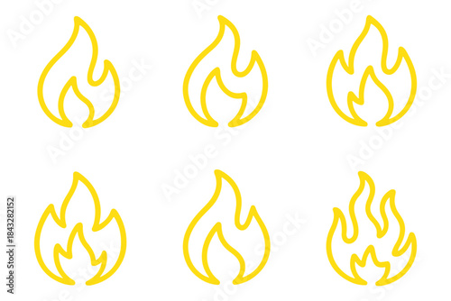 simple flame icon vector illustration