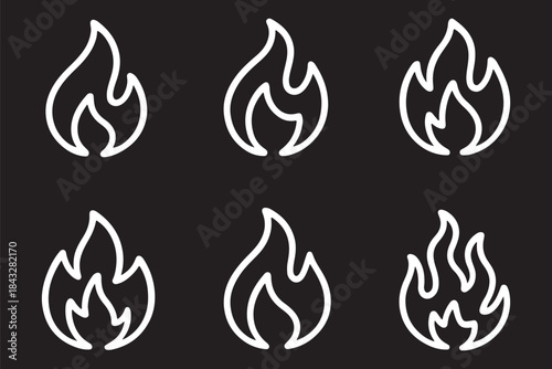 simple flame icon vector illustration